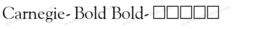 Carnegie-Bold Bold字体转换